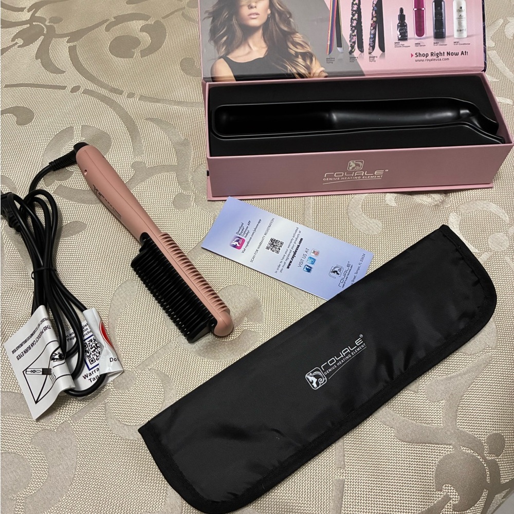 Royale Rose Gold Hair Straightening Brush
